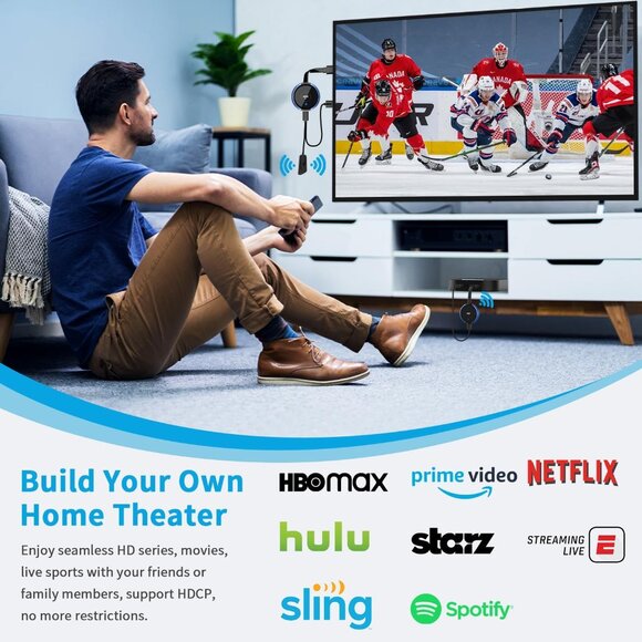 AIMIBO Wireless HDMI Transmitter and Receiver 4K, Wireless HDMI Extender 165FT - Picture 4 of 9